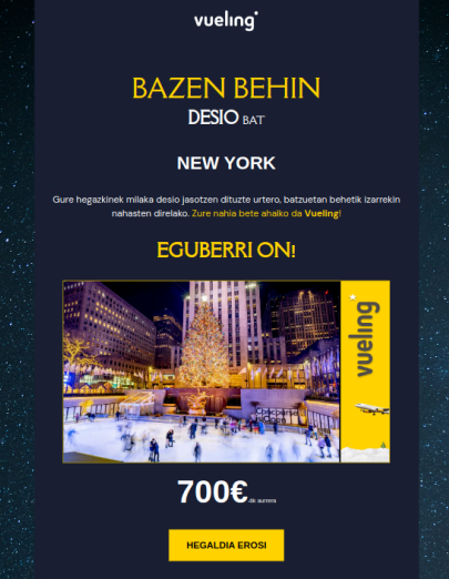 Mailchimp Vueling
